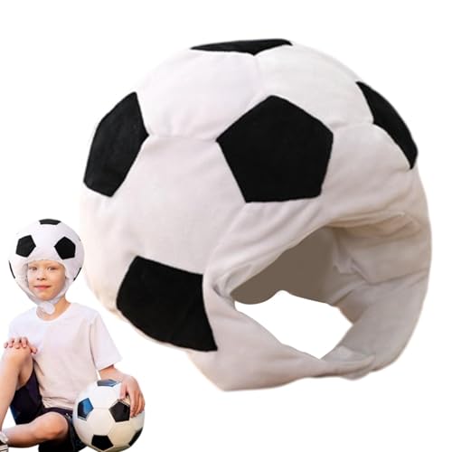 Frfik Fußballhut – Plüsch-Baumwoll-Fußballmütze – Fußball-Fans Hut – Neuheit Kinder & Erwachsene Fußballmütze Cosplay Kopfzubehör – 30 x 40 cm von Frfik