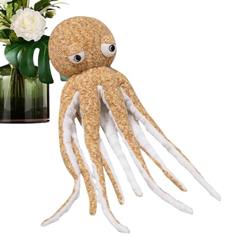 Frfik Oktopus-Plüschtier, Oktopus-Stofftier - Kuschel-Plüschtier - Weiches Stofftierspielzeug, realistisches Meeresstofftier 40 cm für Geburtstag, Weihnachten, Valentinstag von Frfik