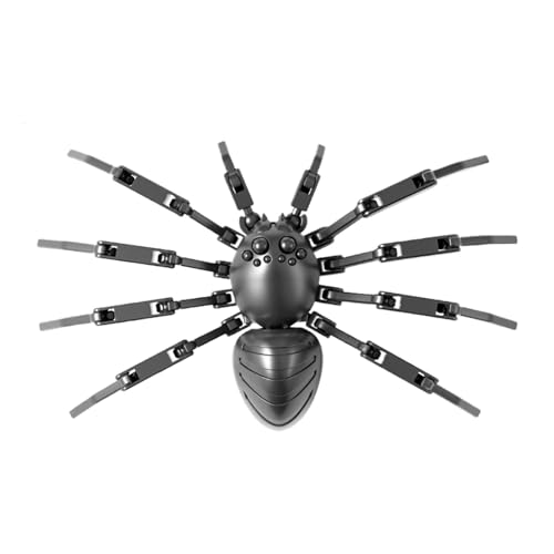 Frfik Realistische Spinne | 3D-Spinne mit flexiblen Gelenken, Spinnenfiguren, realistischer Spinnen-Streich, Spinnen-Trick, Tisch-Ornament für Home Office von Frfik