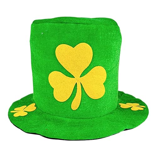 Koboldhut - St. Patrick's Day Irish Shamrock Top Hat | Fancy Dress Leprechaun Hut | Stirnband für Party Kostüm Irland St. Patrick's Day Zubehör von Frfik