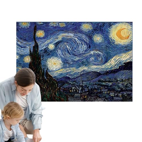 Puzzle – 150 Teile Rhone River Under the Starry Skies & Starry Skies Puzzles, Creative Challenge Games Puzzles for Adults and Kids - 5.91x3.94 Inches von Frfik