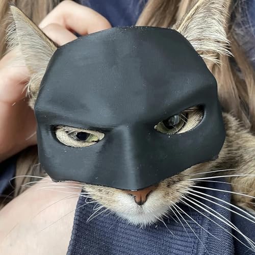 Realistische Katzenmaske, Halloween-Katzenmaske, Maskerade, schwarze Halloween-Maske für Katzen, niedliche und lustige Kostüm-Requisiten für Auftritte, Halloween, Kostümpartys, Festivals von Frfik