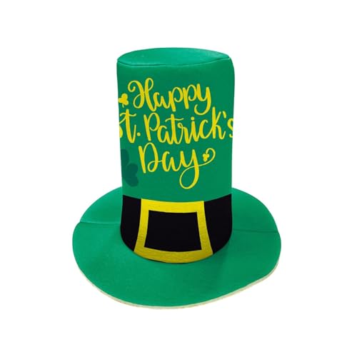 St. Patrick's Day Hut für Erwachsene, grüner Kobold, Samt, Kostümzubehör, perfekt für St. Patrick's Day, Partys und Maskeraden, passend für die meisten (56–60 cm) von Frfik