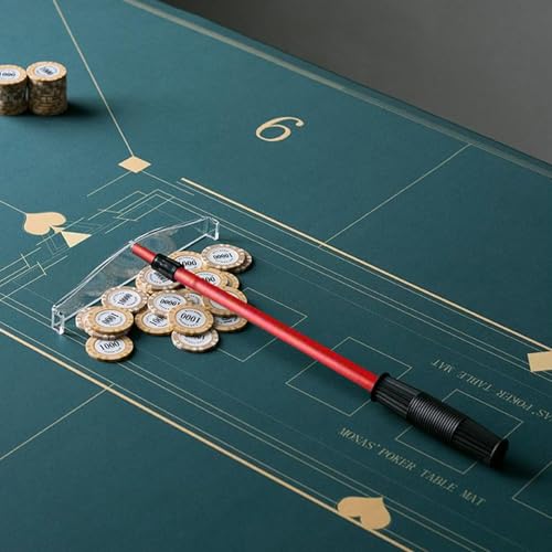 Teleskop-Chip-Rechen | einziehbarer Chip-Stick-Schieber | einziehbarer Chip-Rechen | Pokerchip-Sammlerrechen | Metall Casinoo Supplies | Chips Eggen Sammler | Tragbarer Würfel-Putterstab von Frfik