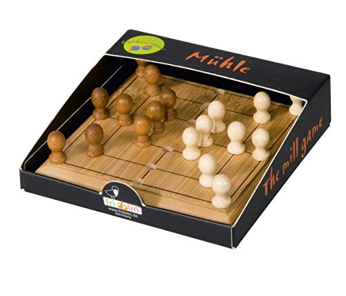 Fridolin Bamboo Game - Mühle aus Bambus; Maße ca.: 12,80 x 13,00 x 3,40 cm von Fridolin