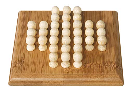 Fridolin Bamboo Game - Solitaire; Maße ca.: 12,80 x 13,00 x 3,40 cm von Fridolin