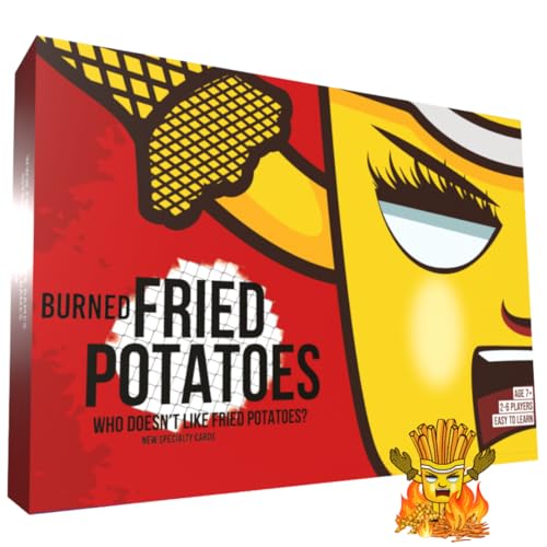 Burned Fried Potatoes Card Game 3rd Edition - Englisch - Strategie, Geschwindigkeit & Sucht garantiert - Braten Sie Ihre Gegner in diesem interaktiven Schlachtfester für die Familie! - Luxusverpackung von Fried Potatoes