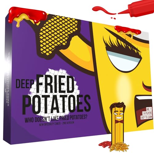 Deep Fried Potatoes Card Game 2nd Edition - Englisch - Strategie, Geschwindigkeit & Sucht garantiert - Braten Sie Ihre Gegner in diesem interaktiven Schlachtfester für die Familie! - Luxusverpackung von Fried Potatoes