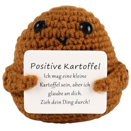 Positive Kartoffel,5 * 7CM Kreative gestrickte Wollkartoffelpuppe, Familie, Freund, Geschenke für Freundin, Patient, Geburtstagsfeiergeschenk von Friedwohl