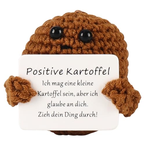 Positive Kartoffel,Kreative gestrickte Wollkartoffelpuppe, Familie, Freund, Geschenke für Freundin, Patient, Geburtstagsfeiergeschenk, Weihnachtsdekorationgeschenk von Friedwohl