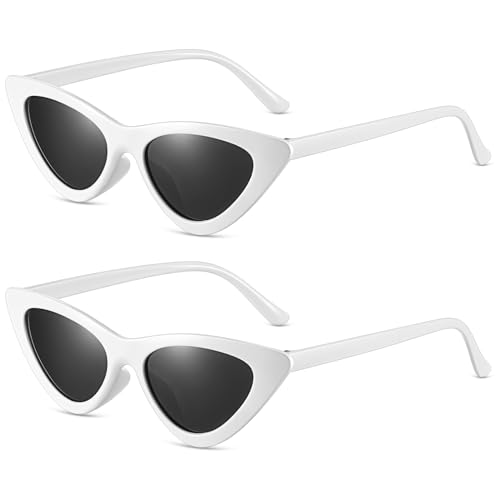 Frienda Sonnenbrille Retro Brille Kostüm Herren Damen Brille (Weiß, Dreieck) von Frienda