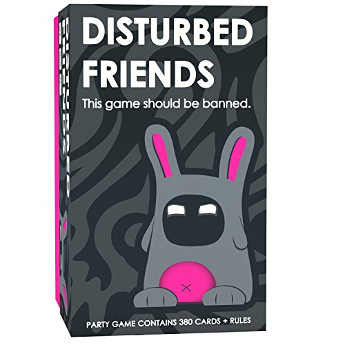 Disturbed Friends | Ein Partyspiel zum Spielen mit Freunden | Dieses Spiel sollte verboten Werden! | Ideal für bis zu 4 Spieler | Lustiges Spiel für Erwachsene, Schwarz und Rosa von Disturbed Friends