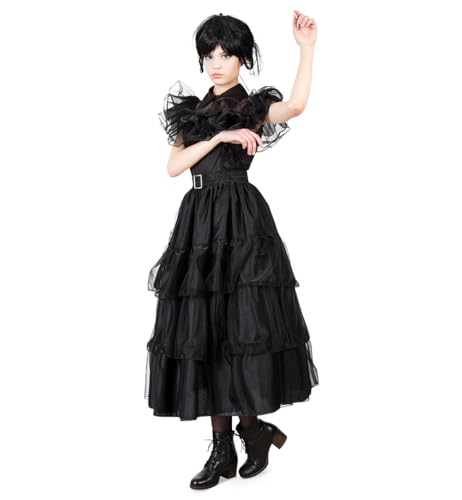 Elegantes schwarzes Ballkleid für Halloween, Fasching und Cosplay (34) von Fries