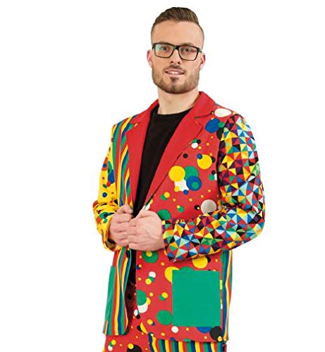 FRIES Partyclown Sakko Jackett Herrenkostüm Clown Bunt Karneval Fasching Kostüm Herren Zirkus von Fries