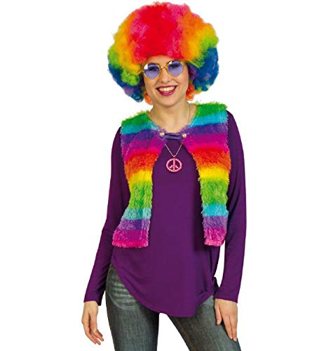 FRIES Weste Regenbogen Damenkostüm Bunt Einhorn Hippie Kostüm Damen Karneval von FRIES