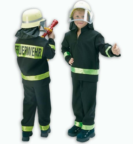 Fasching Karneval Feuerwehr Einsatz Uniform 2 - teilig Gr. 140 von Fries