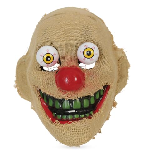 Fries Horrormaske Clown – Schaurig-schöne Halbmaske für Halloween und Partys von Fries