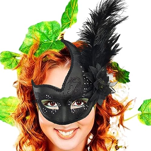 Frifer Halbe Gesichtsbedeckung für Halloween-Kostüm - Maskerade Gesichtsbedeckung - Halloween-Party-Gesichtsbedeckung für Karneval, Halloween-Gesichtsbedeckung für Party von Frifer