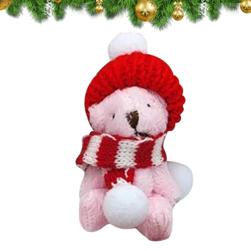 Frifer Kleine Taschenbär-Dose - Winziger Bär in Box Mini Bär Taschenbär Plüsch,Süße und weiche Bärenpuppen, Taschenbärenspielzeug für Weihnachten, Geburtstagsgeschenk von Frifer