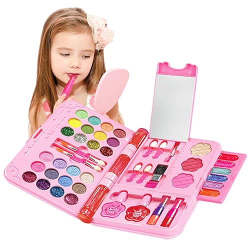 Frifer Make-up-Set für kleine Mädchen, Kinder-Make-up-Sets für Mädchen | Dress Up Play Kosmetikset für Mädchen - Milde Kinder Prinzessin Rollenspiele Spielzeug für über 3 Jahre alte Kinder Kinder von Frifer
