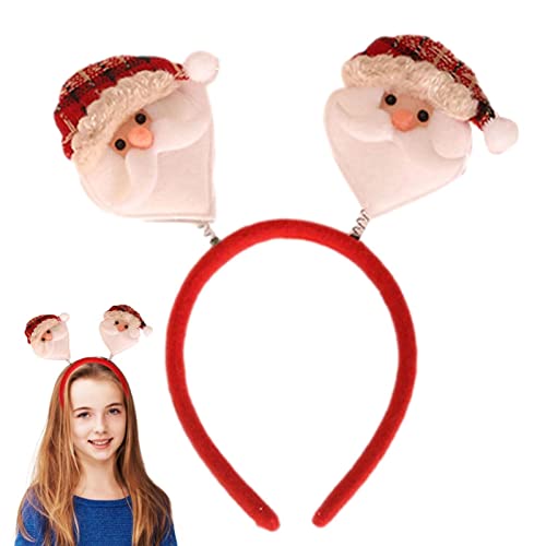 Frifer Weihnachtsstirnbänder Haarbänder | Elastisches Weihnachtsmütze-Stirnband,Glänzendes elastisches Rentier-Weihnachtsstirnband für Erwachsene und Kinder für den Jahresurlaub und Weihnachten von Frifer