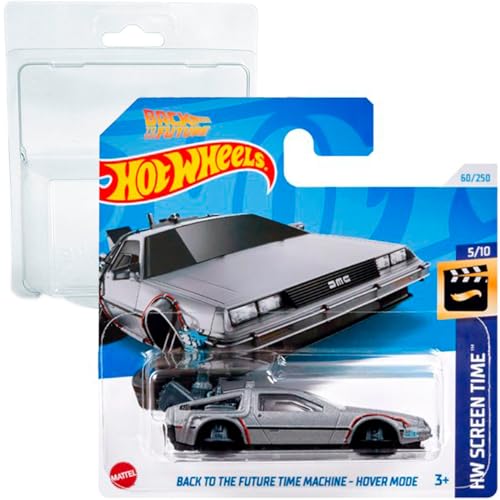 Friki Monkey Hot Wheels Back To The Future Time Machine Hover Mode HW Screen Time 5/10 (60/250) HTB33 Short Card Mattel 2024 + Blister & Card Protector Pack von Friki Monkey