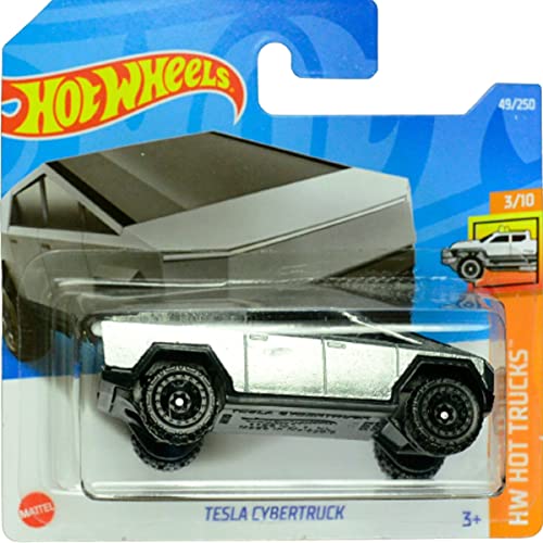 Friki Monkey Hot Wheels Tesla Cybertruck HW Hot Trucks 3/10 (49/250) 2022 Short Card + Blister & Card Protector Pack von Friki Monkey