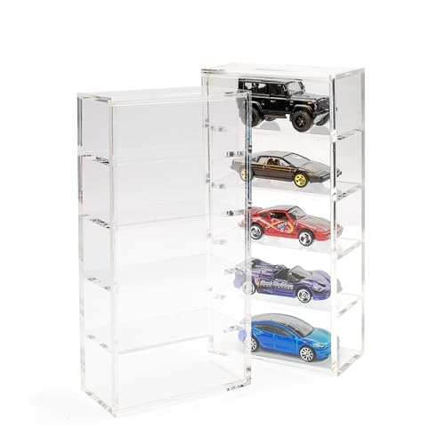 Friki Monkey Vitrine für Hot Wheels Loose mit 5 Höhen, Acrylvitrine für Hot Wheels, Vitrine für Autosammlungen im Maßstab 1:64, Hot Wheels Vitrine (Loose) (1 Stück) von Friki Monkey