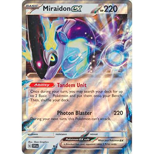 Riesige Pokémon-Promo-Karte, GX, VMAX, EX, Vstar oder V, Jumbo-Karte, XXL-Karte, Pokémon-Werbebox, offizielle Karte, englische Sprache (Miraidon EX) von Friki Monkey