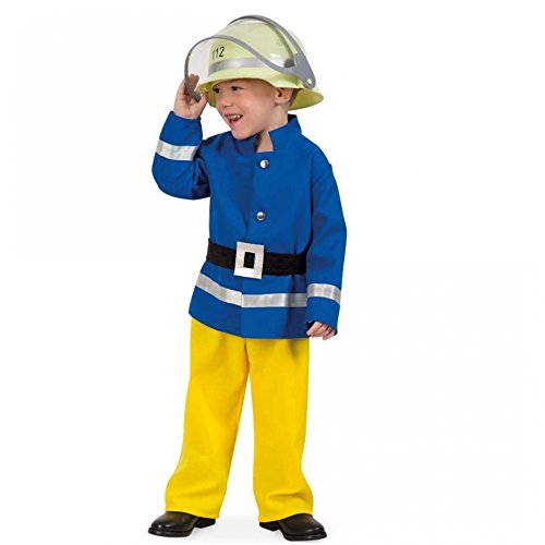 Festartikel Müller 118.319.04 Feuerwehr Kostüm, Blau-Gelb, 104 von Festartikel-Müller