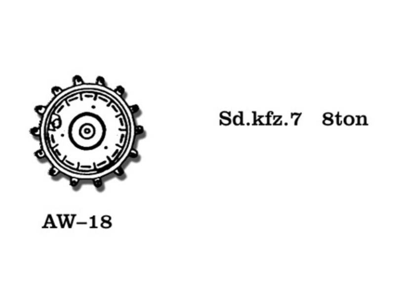 Metal Wheels for 8 ton Sd.kfz. 7 von Friulmodel