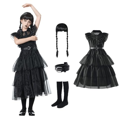 Frohklub Gothic Kleid Mädchen Kostüm Kinder Kostüm 134-140 von Frohklub