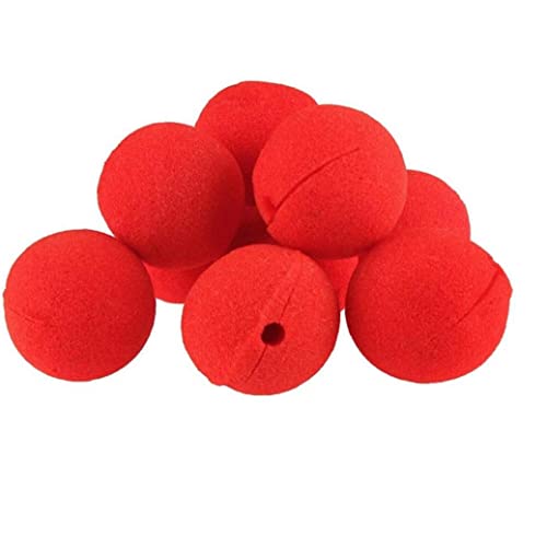 10 Teile / Los Clown Nase Schaumzirkus Clown Nase Comic Requisiten Weihnachten Halloween Zubehör Kostüm Magic Party Supplies Rot von Froiny