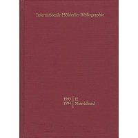 Internationale Hölderlin-Bibliographie / 1995-1996. II Materialband von Frommann-holzboog