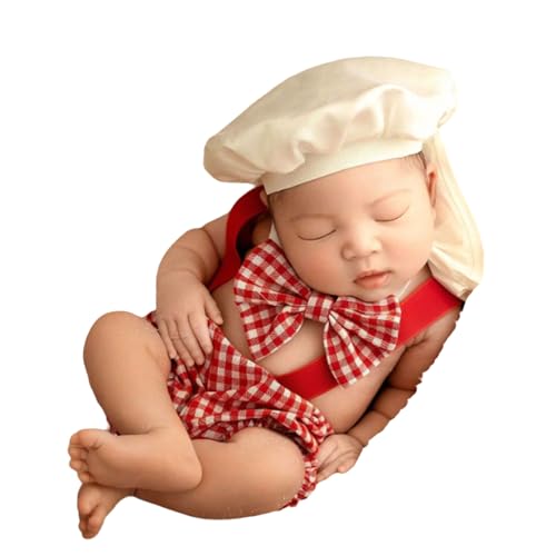 3 Teile/satz Neugeborene Baby Koch Kostüm Set Entzückende Koch Hut Und Passende Fliege Fotografie Requisiten Für Fotoshootings Koch Fotoshooting Kostüm von Frotox