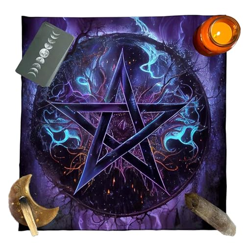 Stern Tarot Tischdecke Spirituelle Wahrsagungen Tischdecke Für Tarot Lesungen Stern Und Mond Esstischdecke Faltbares Tuch von Frotox