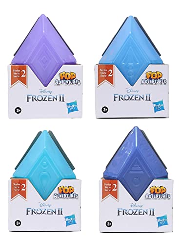 Frozen-2 Disney Pop Adventures Serie 2 Überraschungsblindbox mit kristallförmiger Hülle und Lieblingsfiguren aus der Eiskönigin – 4 Stück von Buosha