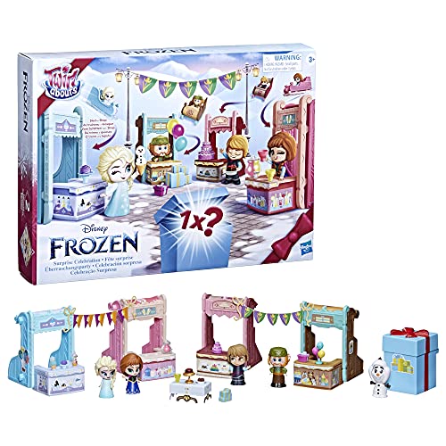 Frozen Disney 2 Twirlabouts Surprise Celebration Spielset, 5 Puppen, 4 wandelbare Schlitten, 12 Zubehörteile, Spielzeug für Kinder ab 3 Jahren von Disney Frozen