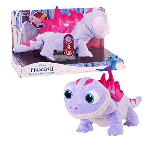 Just Play Disney’s Die Eiskönigin 2 Walk & Glow Bruni der Salamander, Licht- und Soundeffekte, Plüschtier, Kinderspielzeug ab 3 Jahren von Disney Frozen