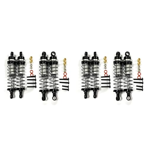 4 x Metall-Dämpfer vorne und hinten für 1/18 Mini-T 2.0 1/16 Mini-B RC Truck Car Upgrades Teile, Schwarz von Frsoinor