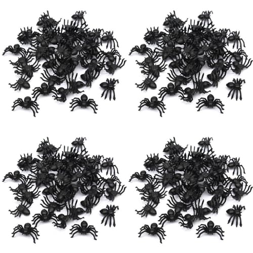 Frsoinor 200X Kunststoff Schwarz Spinne Trick Spielzeug Halloween Spukhaus Prop Dekor von Frsoinor