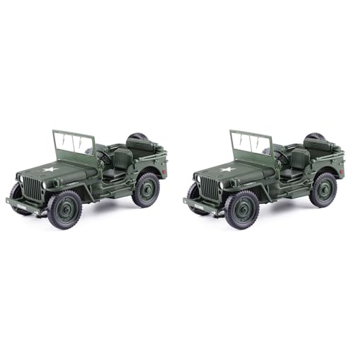 Frsoinor 2X 1:18 Modell Alten Welt Krieg Willys Fahrzeuge Legierung Auto Modell für Kinder Spielzeug Geschenke von Frsoinor