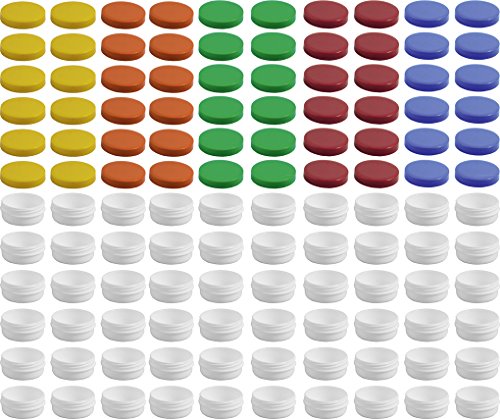 Frühes Forschen 60 Salbendosen flach, 12ml Inhalt mit farbigen Deckeln von Frühes Forschen