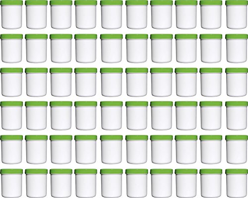60 Salbendosen hoch, 35ml Inhalt, weiß mit grünem Deckel 60 Salbendosen hoch, 35ml Inhalt, weiß mit grünem Deckel von Frühes Forschen