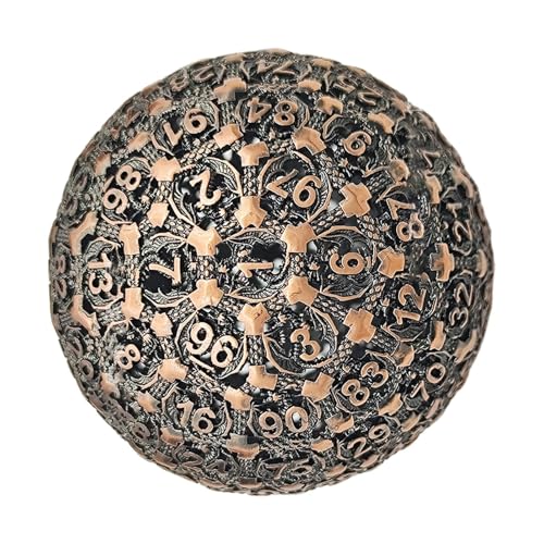 100-Sided Dice, Metal Polyhedral Dice, Polyhedral Dice for RPG, Precision Dice, Dice for Gamers, Collectible Dice, 100 Sided Role-Playing Dice, Metal Dice for Collector von Fruusv