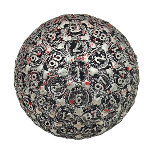 100-Sided Dice, Metal Polyhedral Dice, Polyhedral Dice for RPG, Precision Dice, Dice for Gamers, Collectible Dice, 100 Sided Role-Playing Dice, Metal Dice for Collector von Fruusv