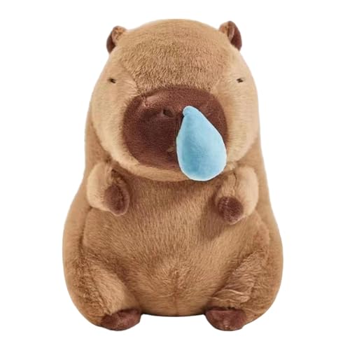 Capybara Stofftier | Tierplüschtier | Capybara-Plüschtier, Niedliches Tierplüschtier, Weiches Cartoon-Capybara-Plüschtier, Realistisch Gestaltetes Stofftiergeschenk Für Alle Altersgruppen von Fruusv