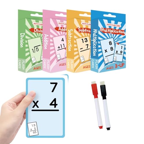 Flash Cards for Math Practice, Interactive Math Flash Cards, Travel Math Flash Cards for Kids, Classroom Math Learning Tools, Kids Flash Cards Math Skills, Learning Flash Cards for Kids von Fruusv