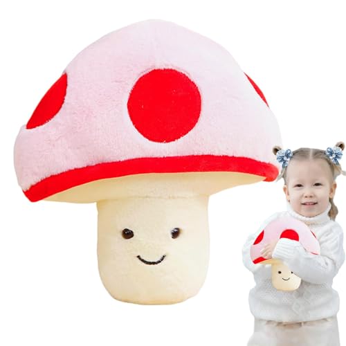 Fruusv 8.7 Inch Stuffed Mushroom Hugging Pillow - Plushy Mushroom Doll Toy, Cute Soothing Mushroom Decor for Boys and Girls, Perfect Soft Throw Pillow for Bedroom or Playroom von Fruusv