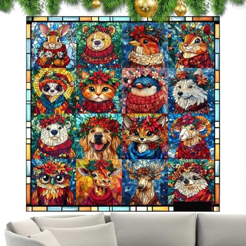 Fruusv Animal Jigsaw Puzzles, Christmas Puzzles Toy, 1000-Piece Puzzle, Challenging Christmas Puzzle, Family Game Puzzle, Animal Wreath Puzzle, Christmas Jigsaw Puzzle, Holiday Puzzle for Kids, Adult von Fruusv